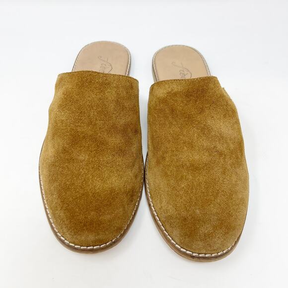 Free People Coronada Suede Slip-on Mules in Cognac Flats Slides Women 41 US 8.5 - Picture 7 of 13